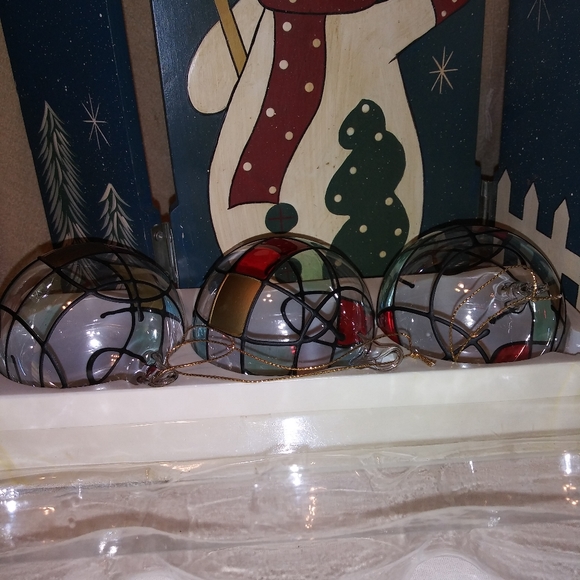 Silvestri Other - Vintage Silvestri blown glass tree ornaments.